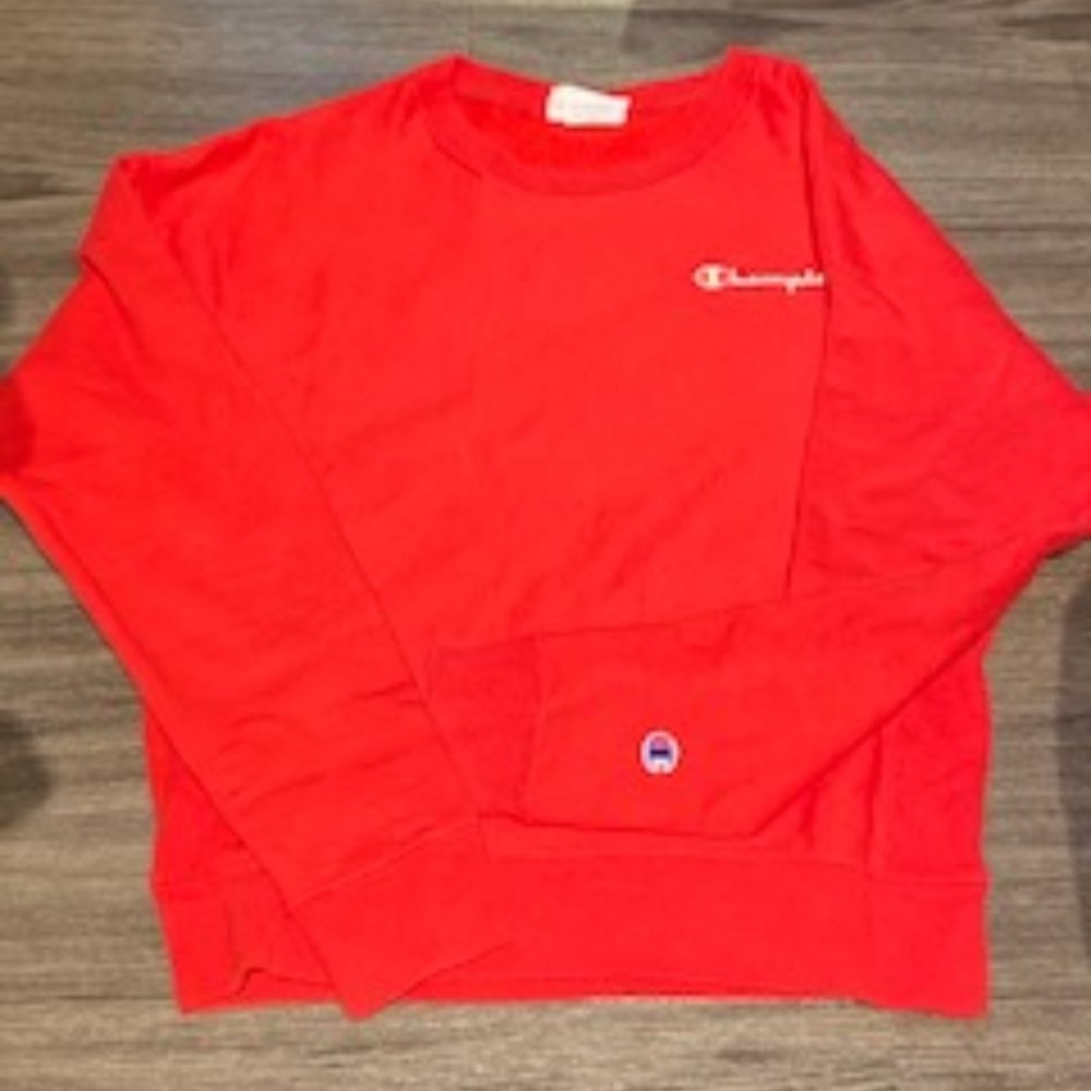 Small Red Champion Crew-Neck